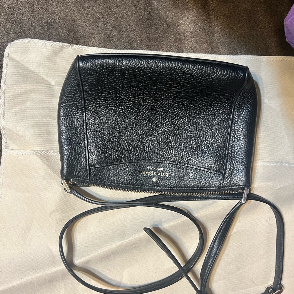 Kate Spade Black Pebbled Leather Shoulder Bag